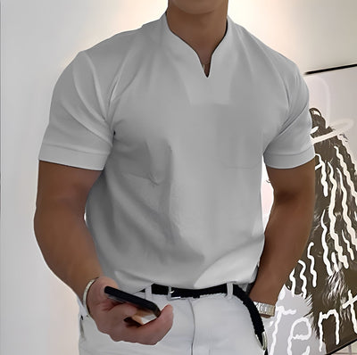 Dylan - Camisa de negocios ajustada de manga corta para hombres
