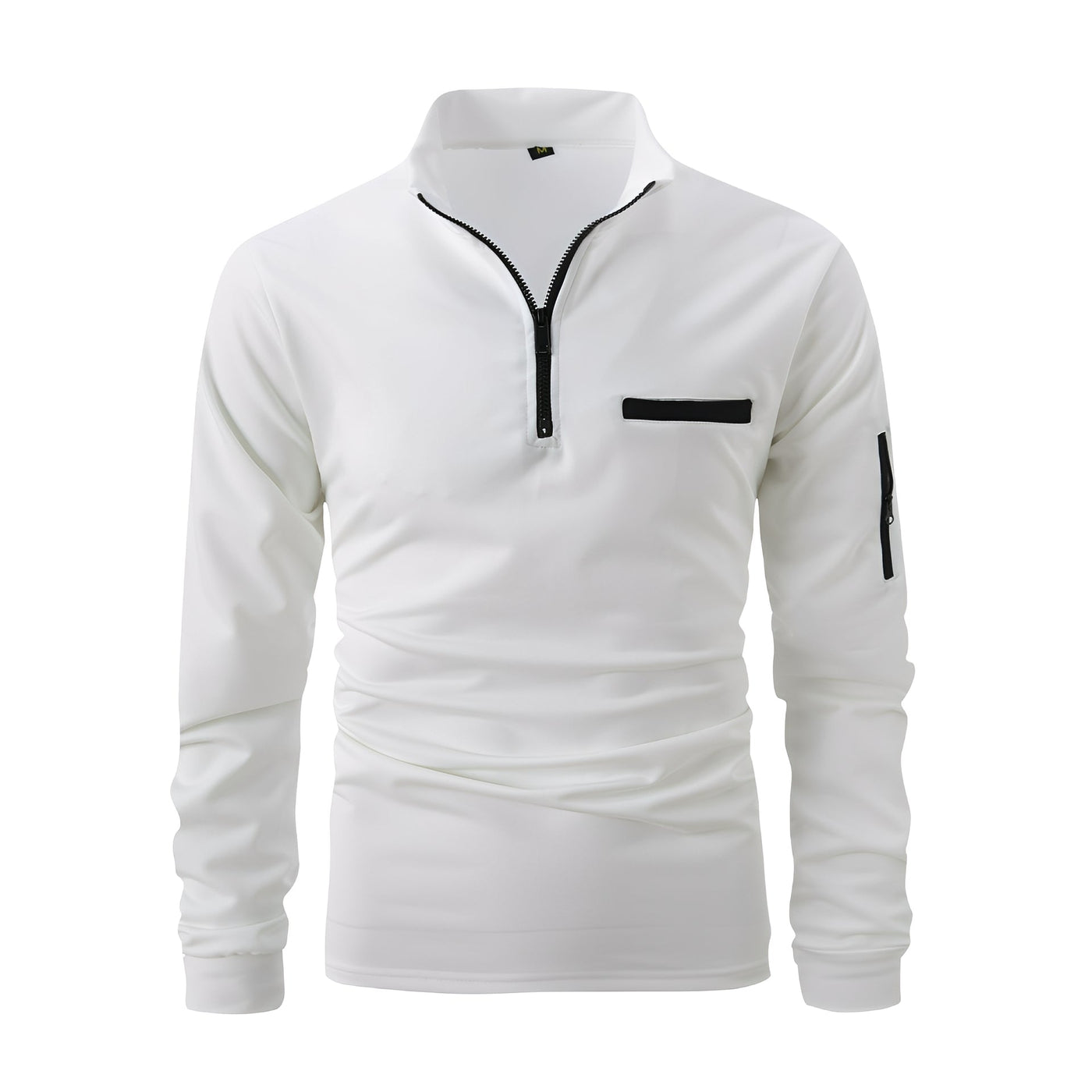 Lucian - Camisa casual con cremallera y bolsillo para hombres
