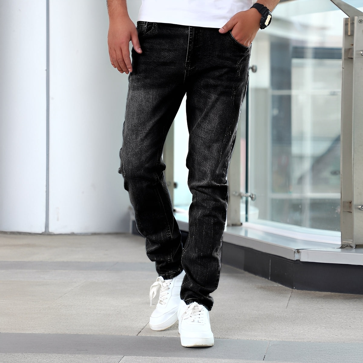 Winfred - Estiloso Stretch-Skinny-Jeans para Hombres
