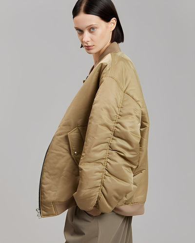 Coleen - Chaqueta bomber oversize casual para mujeres