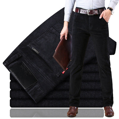 Douglas - Pantalones de pana retro elásticos para hombres