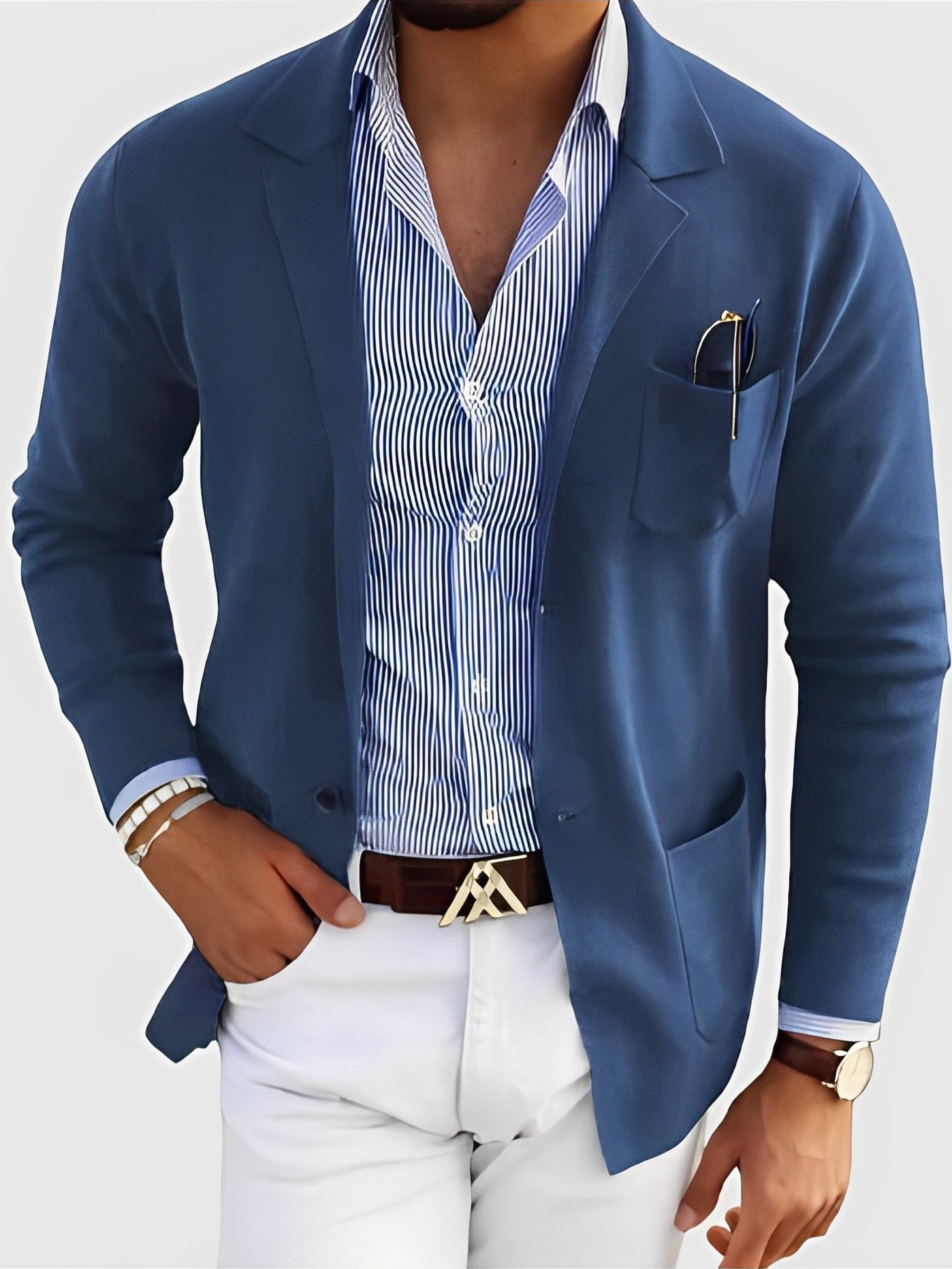Jordan - Elegante Blazer con Bolsillos para Hombres