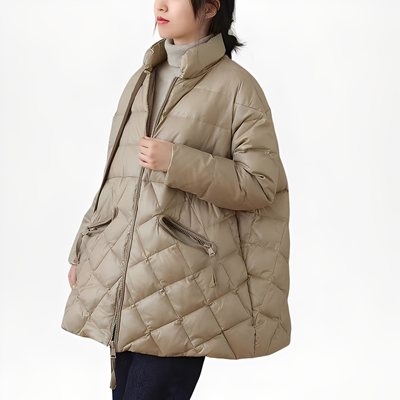 Emily - Chaqueta de plumas caliente con bolsillos con cremallera para mujeres