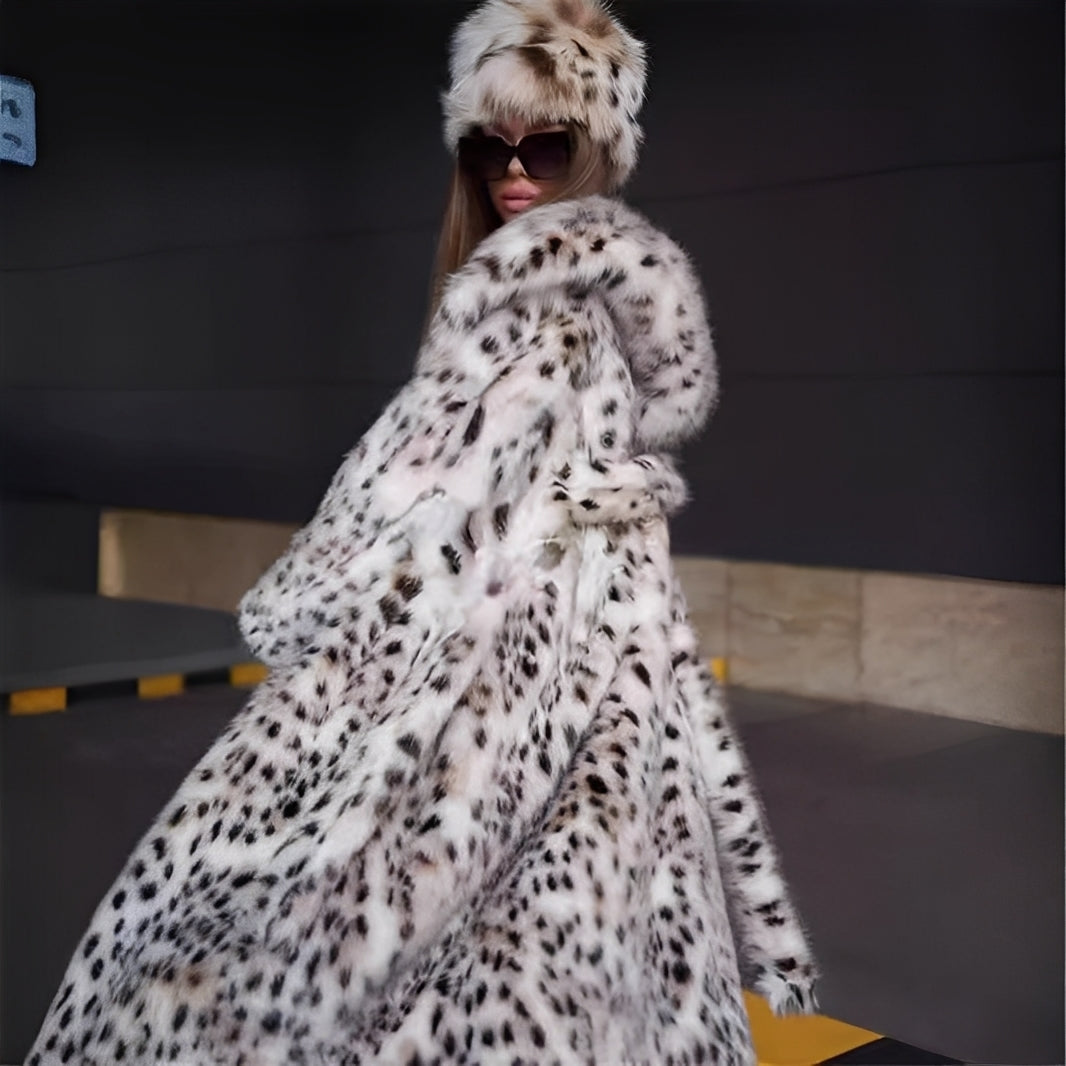 Josceline - Abrigo de nieve aterciopelado con estampado para mujer