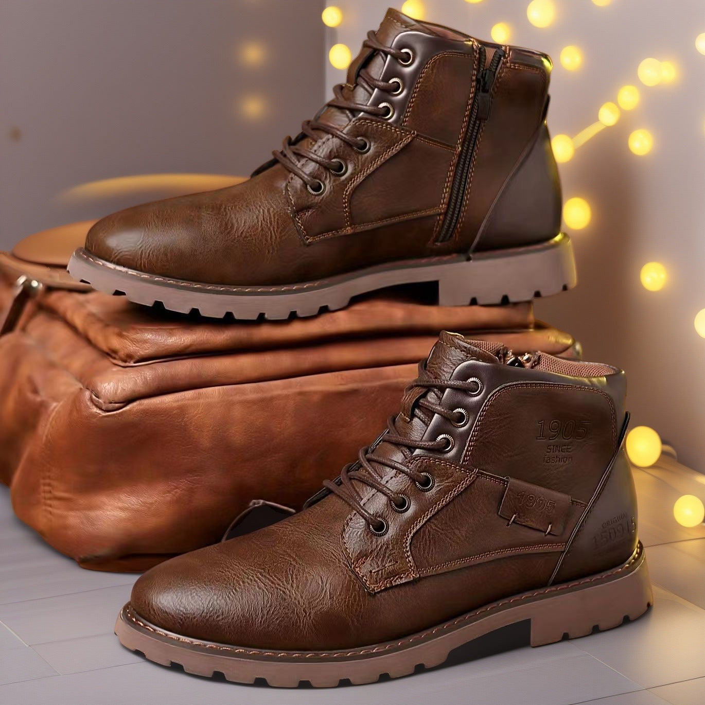 Antony - Botas modernas con cremallera para hombres
