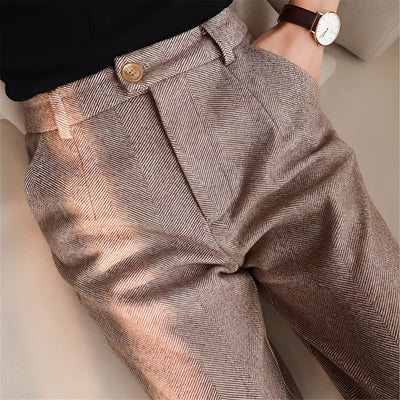 Rachelle - Pantalones formales de talle alto para mujer