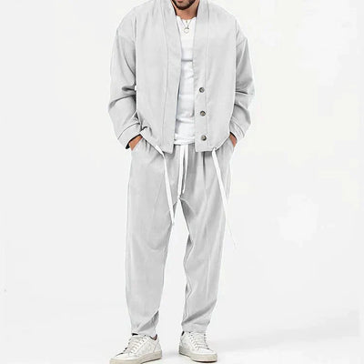 Garet - Conjunto de Blazer y Pantalones con Cintura Ajustable