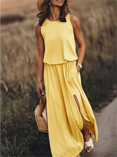 Edna - Maxivestido boho de modal con estilo elegante