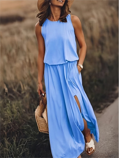 Edna - Maxivestido boho de modal con estilo elegante