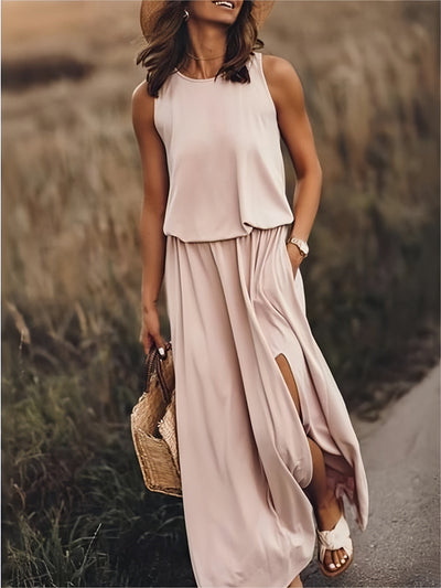 Edna - Maxivestido boho de modal con estilo elegante