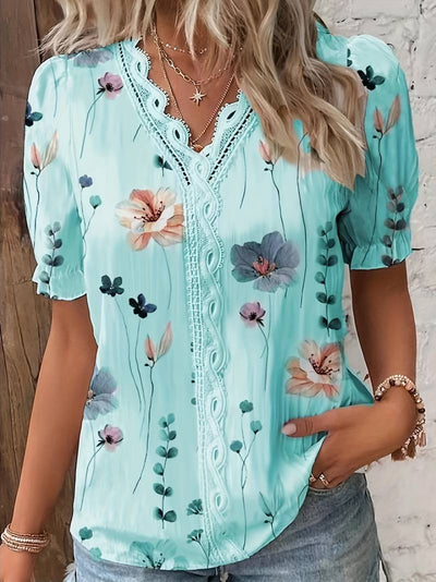Ava - Blusa de Primavera con Escote en V y Comodidad Ligera