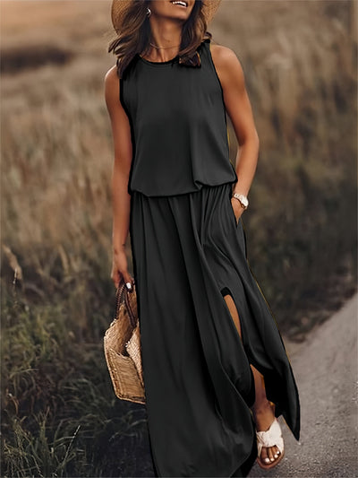 Edna - Maxivestido boho de modal con estilo elegante