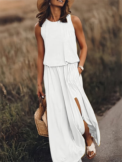 Edna - Maxivestido boho de modal con estilo elegante