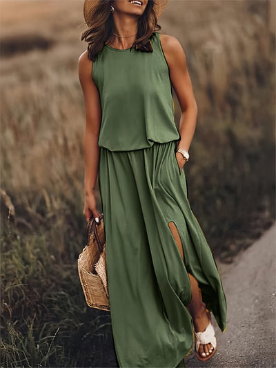 Edna - Maxivestido boho de modal con estilo elegante