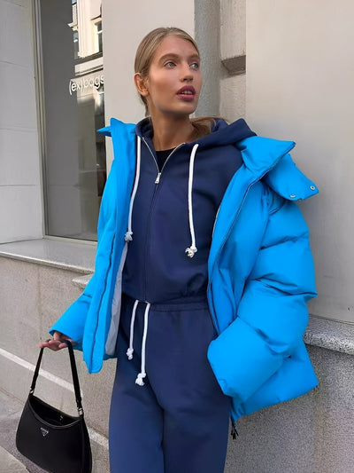Loreen - Chaqueta acolchada, cálida y suelta para mujeres