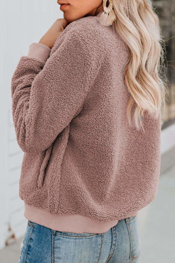 Korra - Acogedora Chaqueta Bomber de Peluche para Mujeres