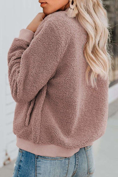 Korra - Acogedora Chaqueta Bomber de Peluche para Mujeres