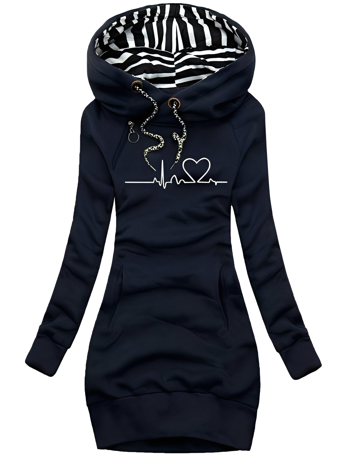 Roxanne - Vestido de punto casual con capucha para mujeres