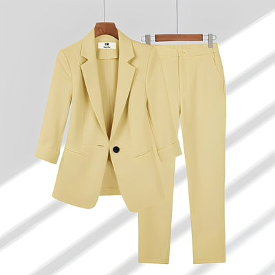 Elouise - Conjunto de blazer y pantalones formales para mujeres