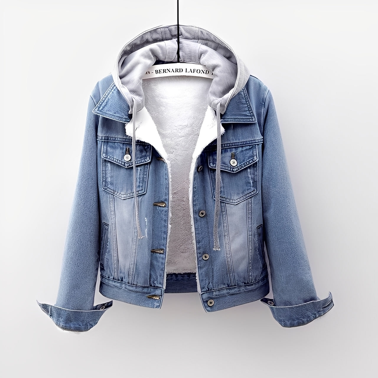 Malani - Elegante chaqueta vaquera con capucha desmontable para mujeres