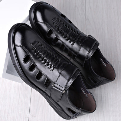 Nelson - Sandalias formales de cuero calado para hombres