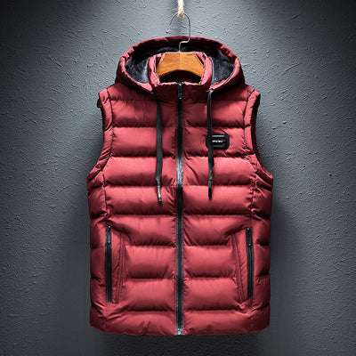 Davin - Chaleco moderno de polar con capucha para hombres