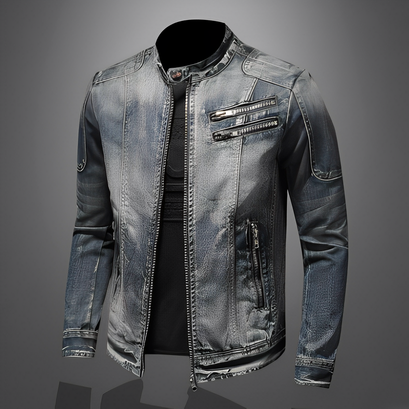 Lucas - Elegante chaqueta de jeans con bolsillos para hombres