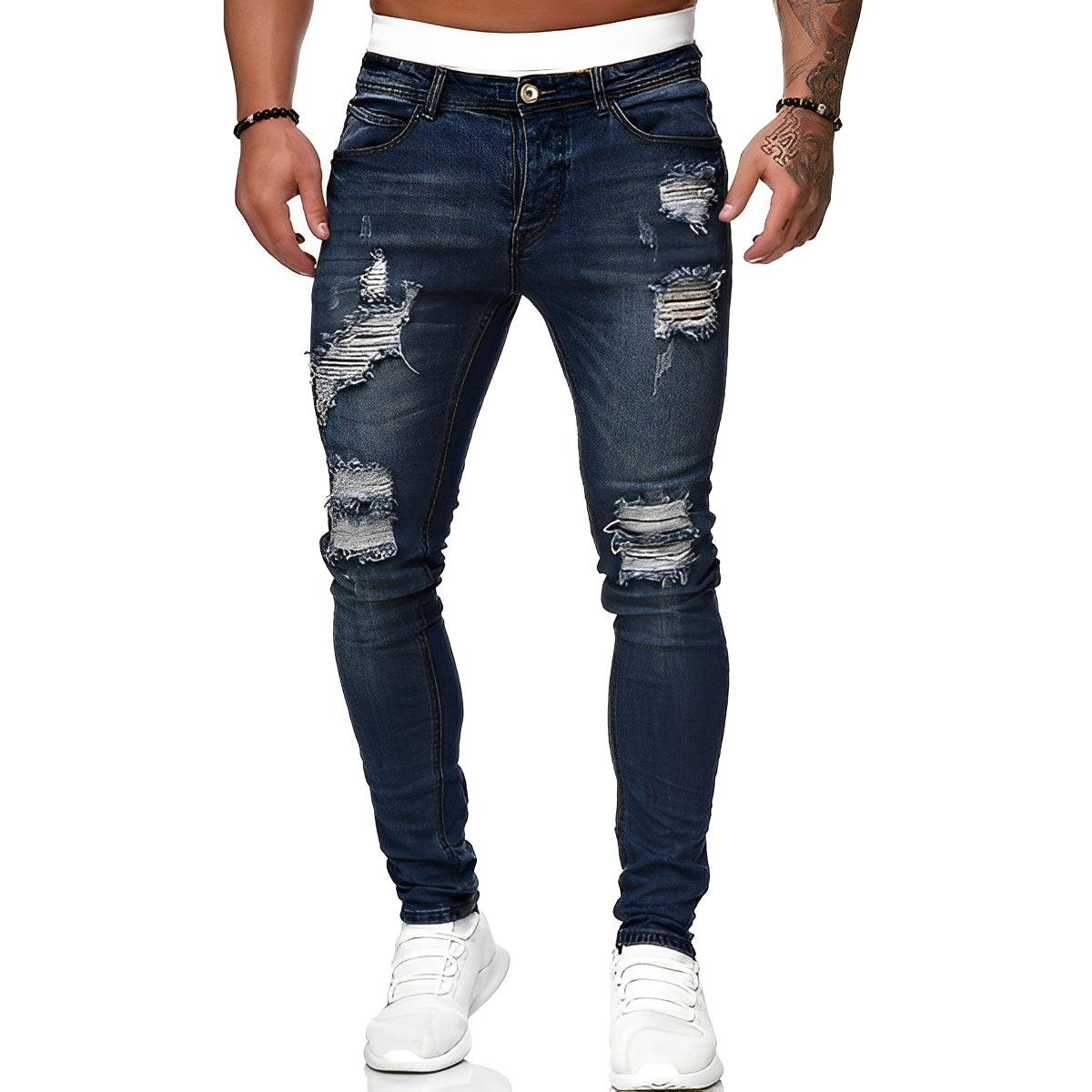 Claud - Jeans ajustados con roturas para hombres