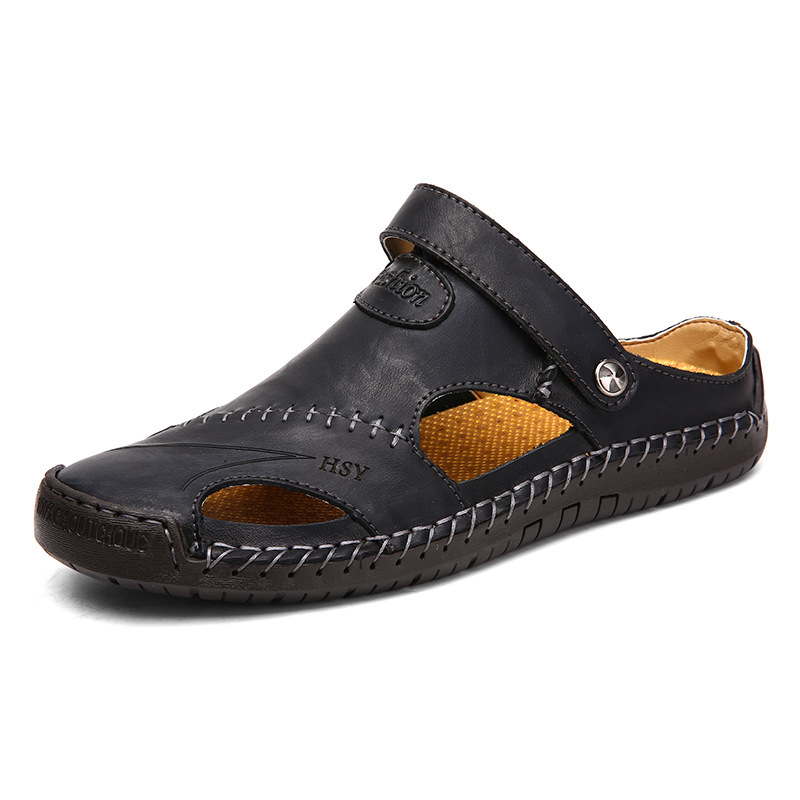 Elroy - Elegantes sandalias ortopédicas de cuero para hombres