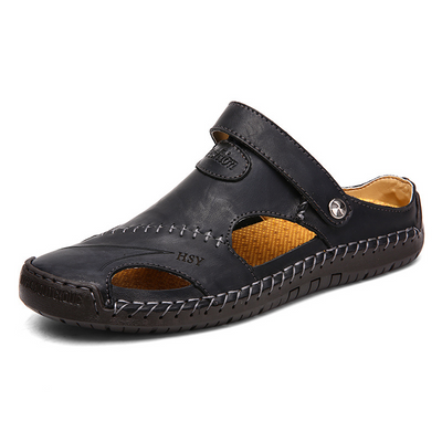 Elroy - Elegantes sandalias ortopédicas de cuero para hombres