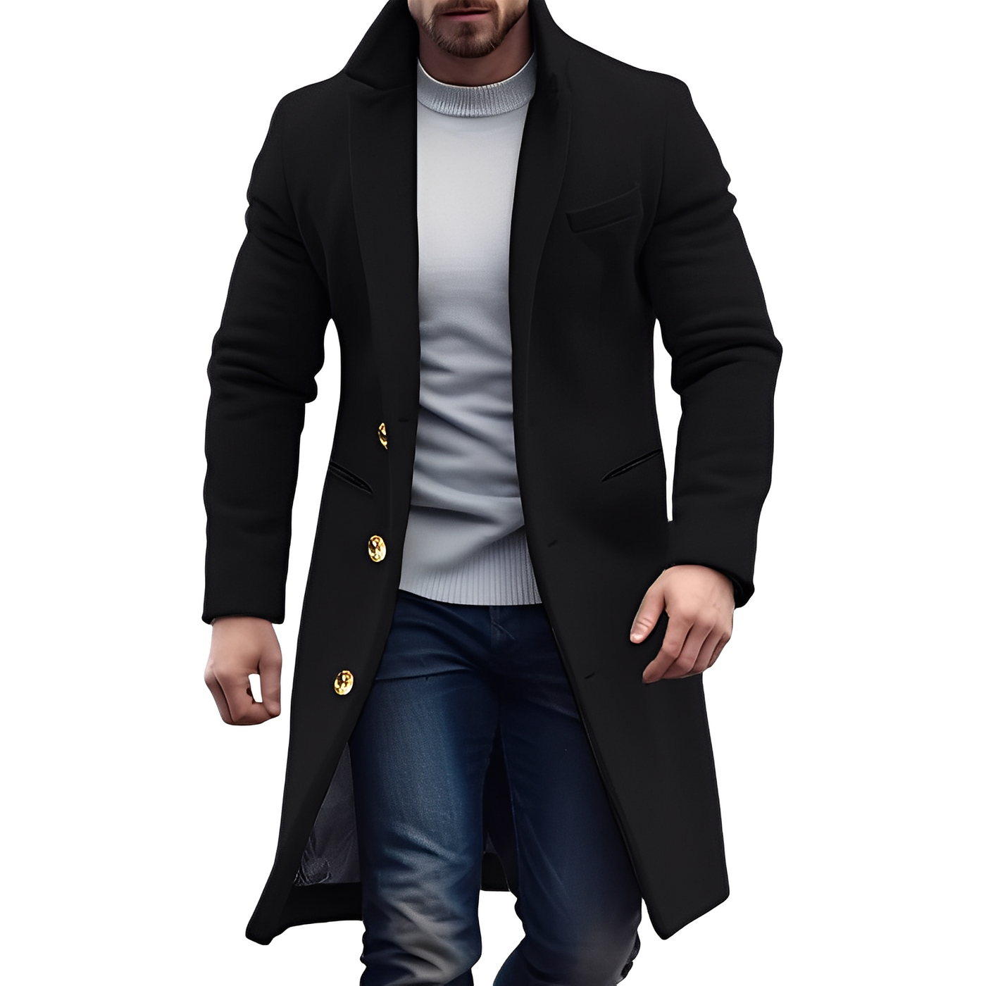 Reilly - Elegante Abrigo de Lana para Hombres