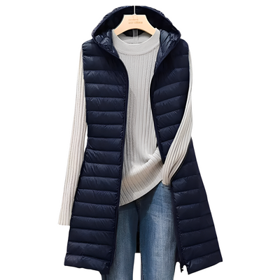 Joelle - Elegante larga chaqueta acolchada para mujeres