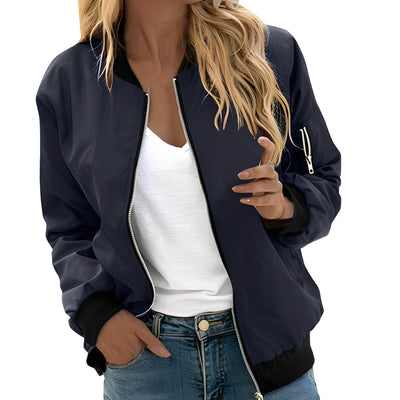 Shirlee - Chaqueta bomber casual en estilo retro para mujeres