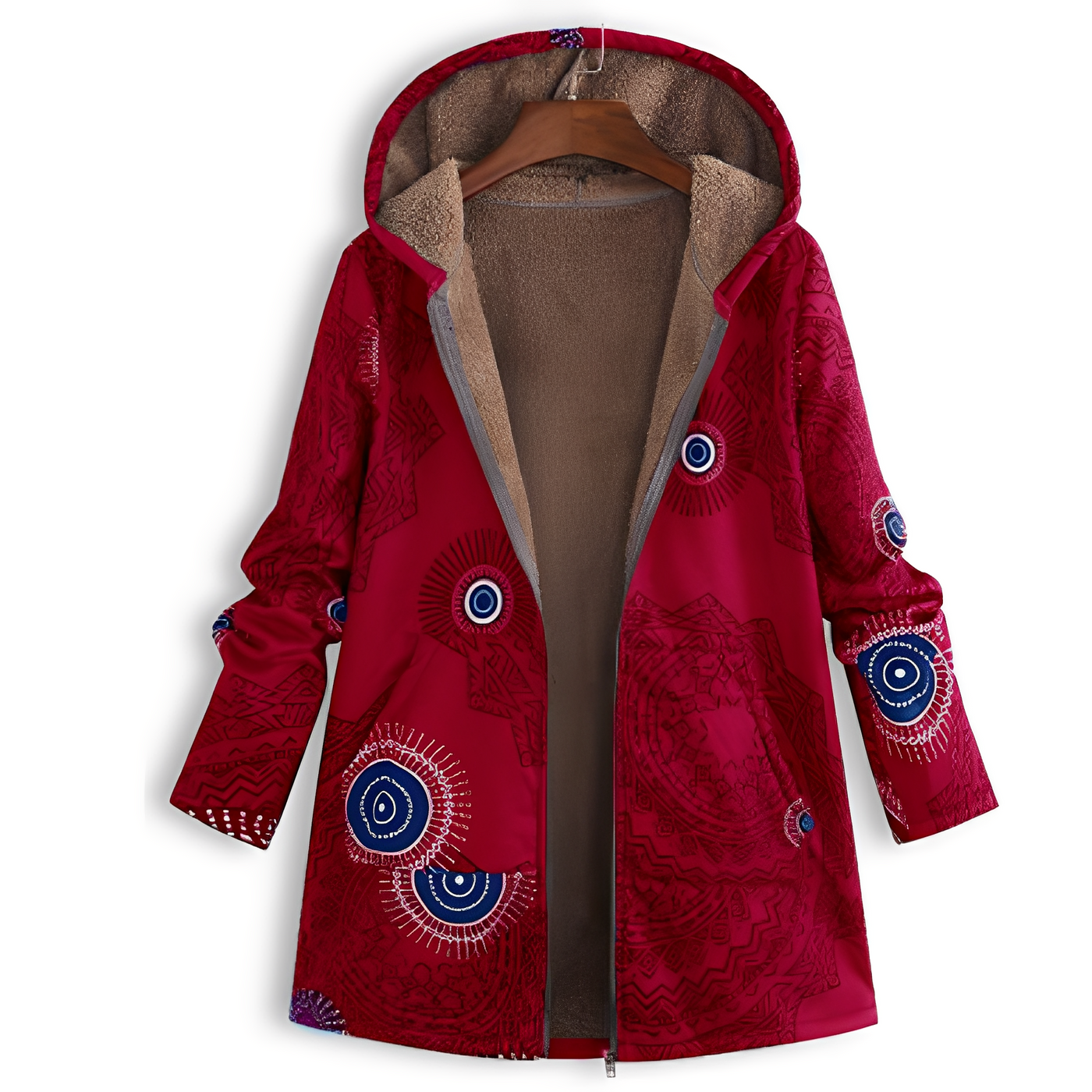 Olyvia - Chaqueta vintage con estampado para mujer