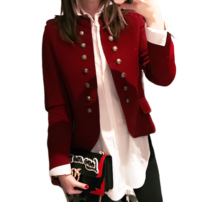Rhoda - Elegante Blazer con Cuello Alto para Mujer