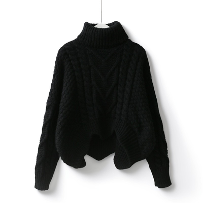Catrina - Casual, cálido jersey de cuello alto de punto para mujer