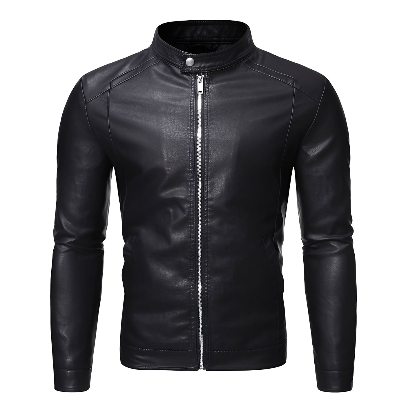Theodore - Robusta chaqueta de cuero ajustada para hombres