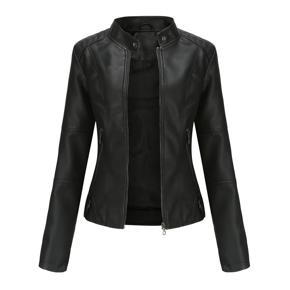 Martha - Elegante chaqueta de cuero ajustada para mujeres