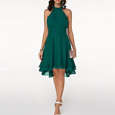 Melissa - Vestido de gasa con volantes juguetones para mujer