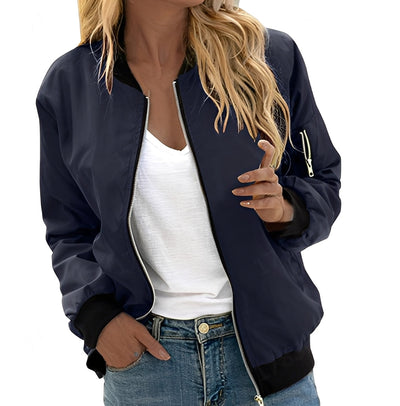 Vanessa - Elegante chaqueta bomber con cremallera para mujer