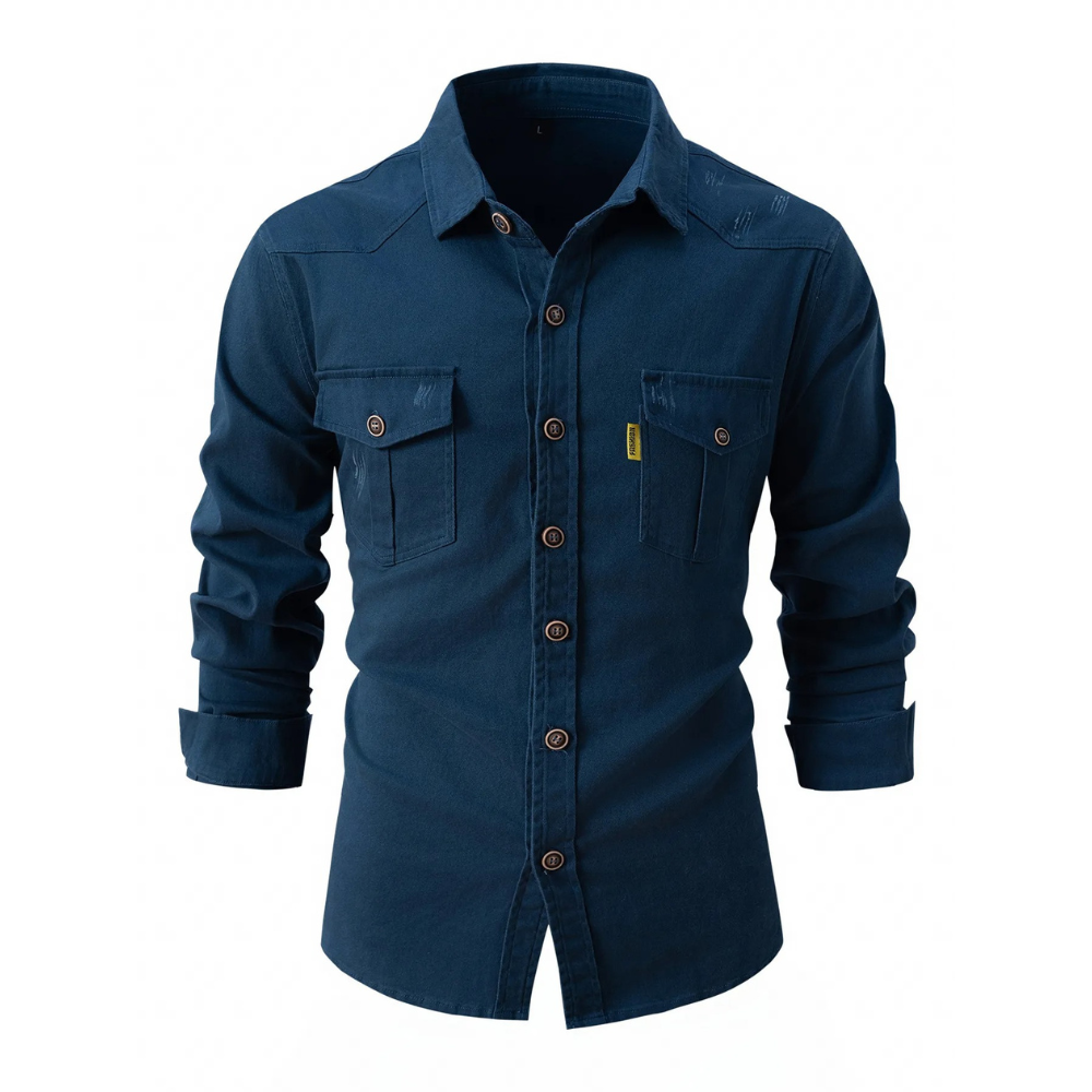 Marlon - Camisa casual, cómoda y elástica para hombres