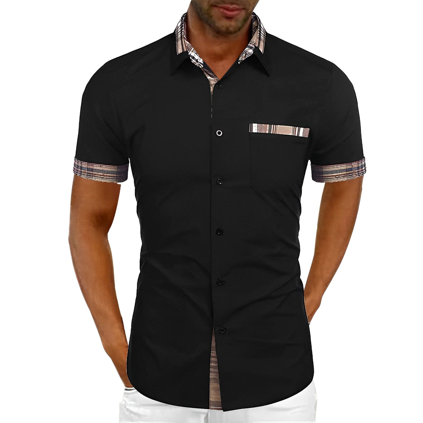 Weldon - Camisa Casual con Botones para Hombres
