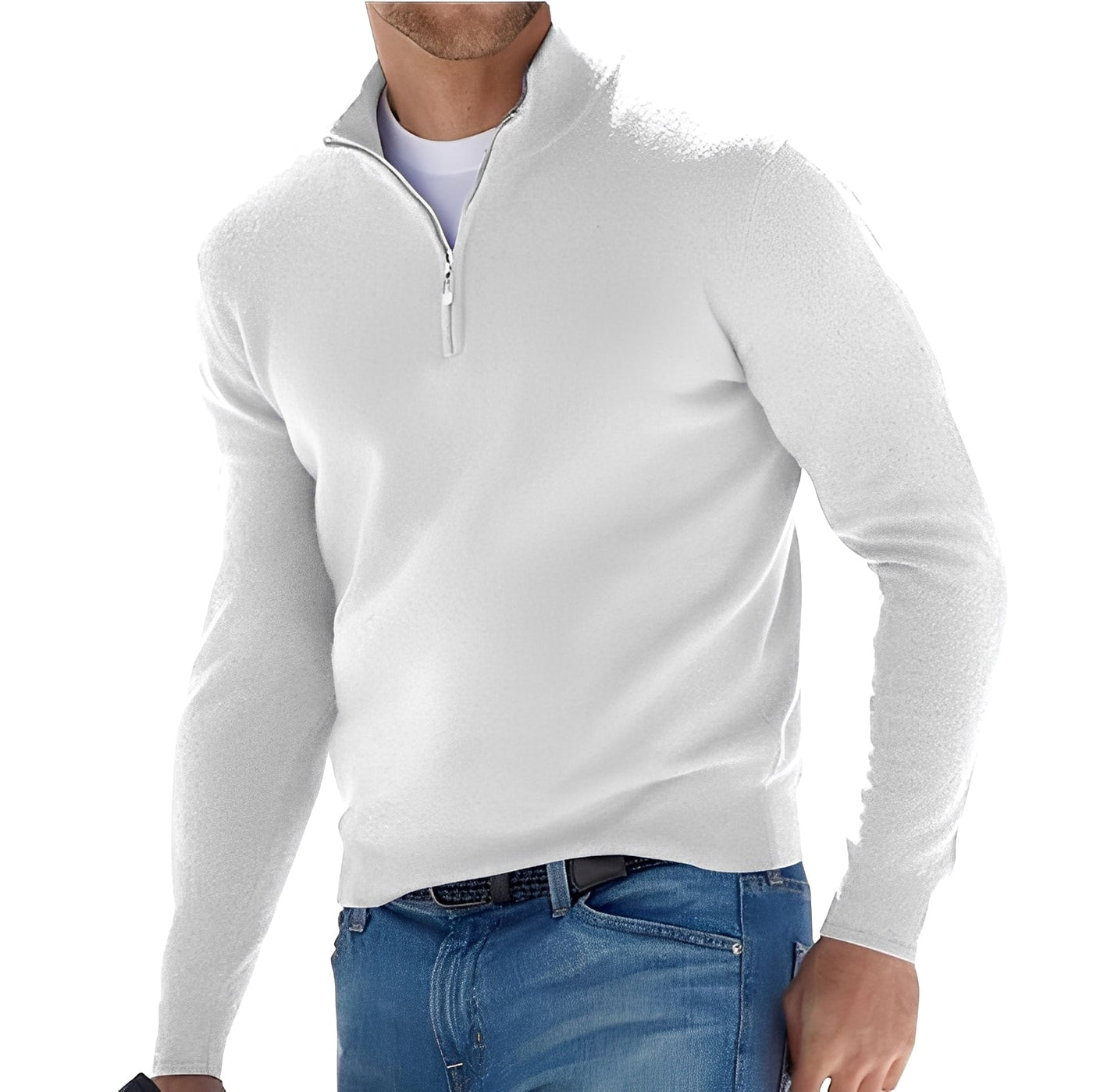 Nash - Jersey casual con cremallera para hombres