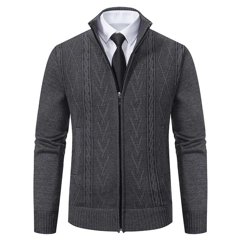 Stafford - Elegante chaqueta de punto con cremallera para hombres