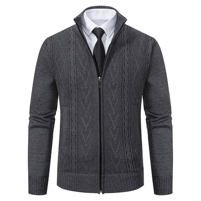 Stafford - Elegante chaqueta de punto con cremallera para hombres