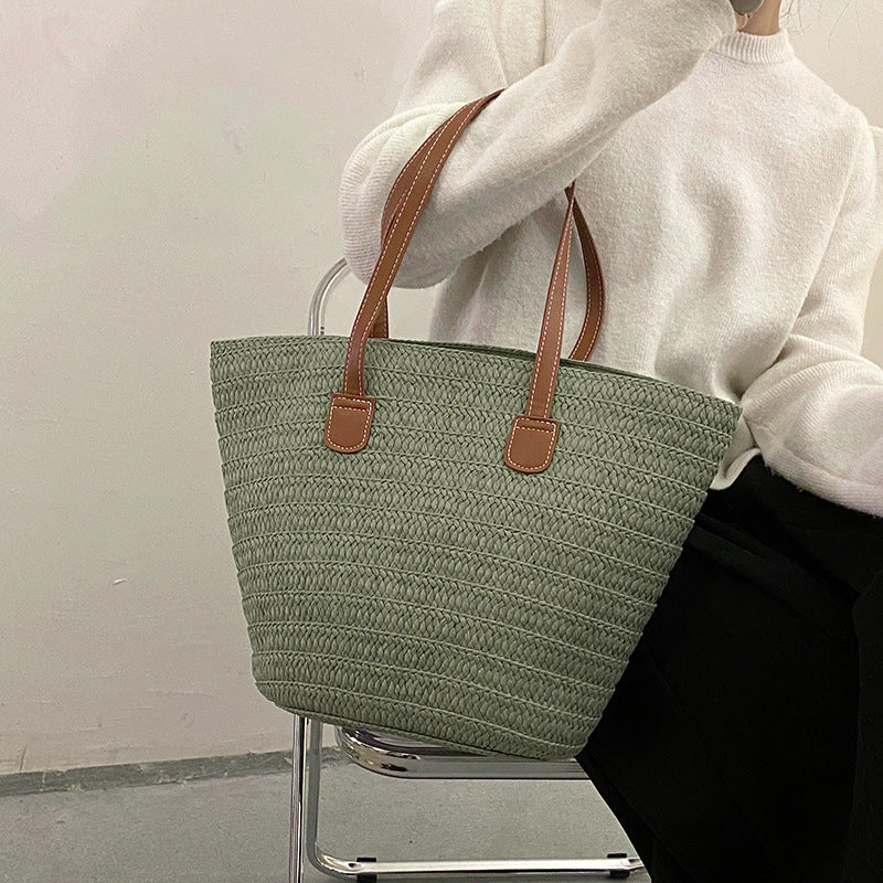 Shelley - Elegante Bolso de Paja para Mujeres