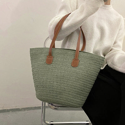 Shelley - Elegante Bolso de Paja para Mujeres