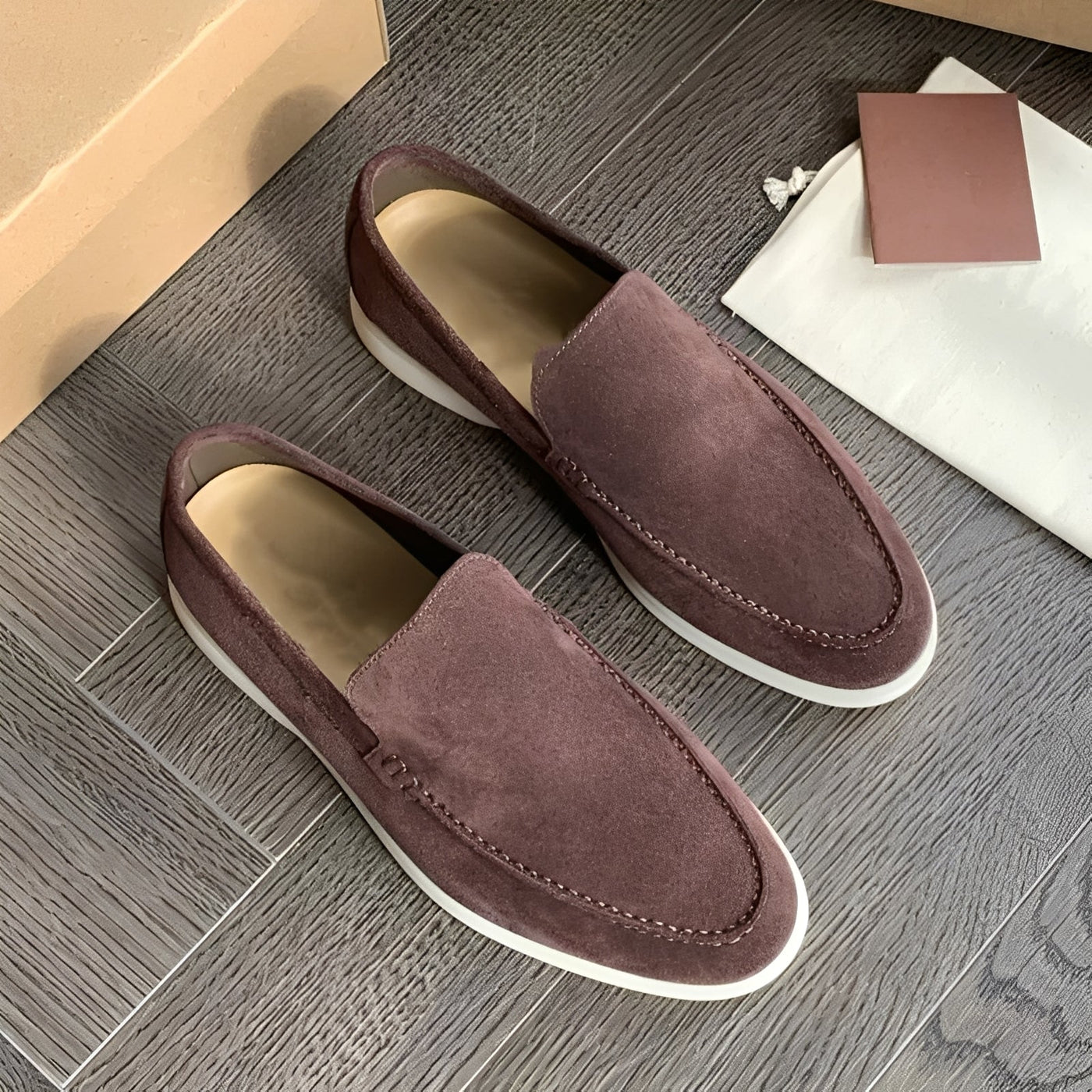 Dwayne - Elegantes mocasines de cuero planos para hombres