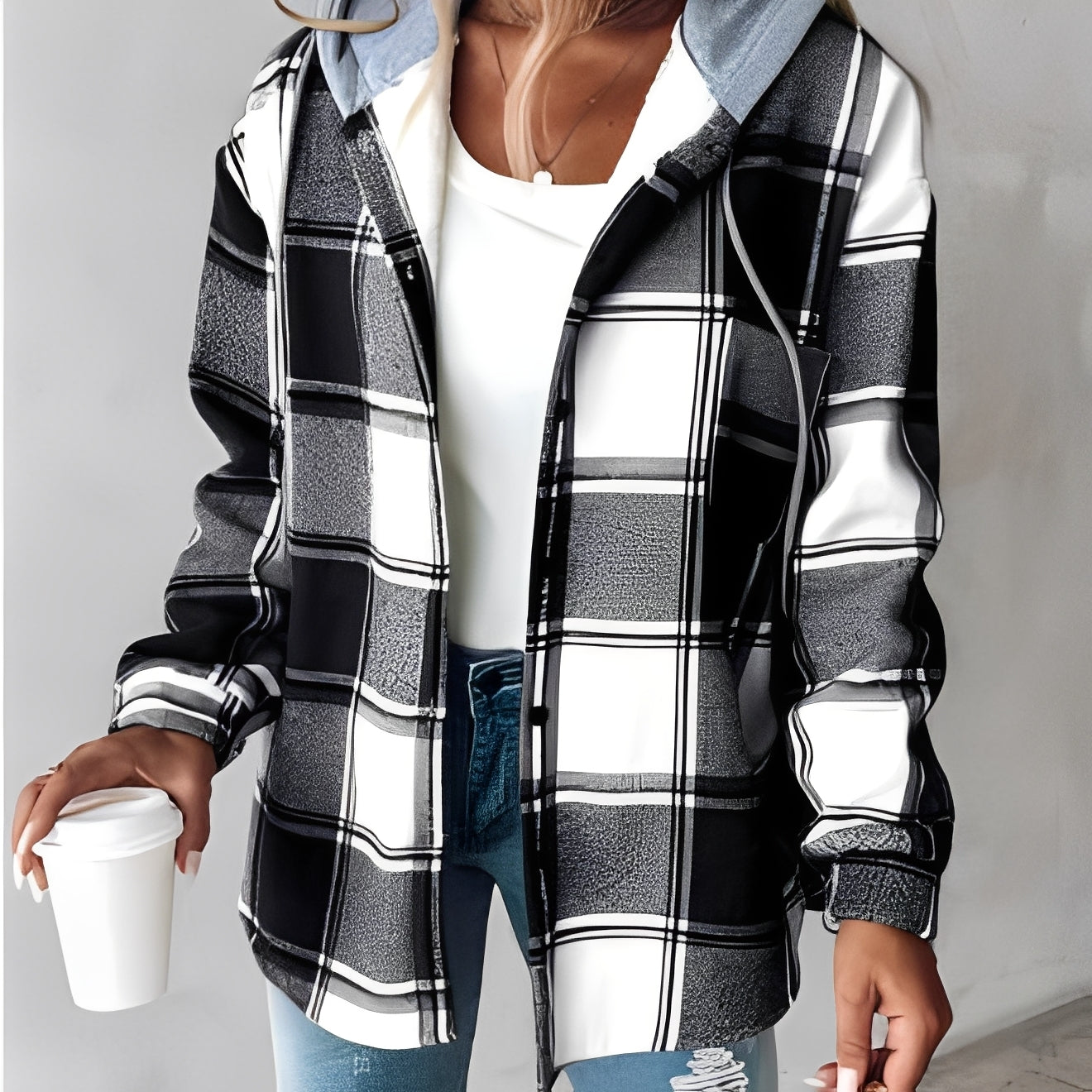 Briana - Casual, cálida chaqueta con capucha para mujeres