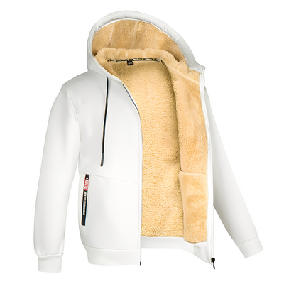 Davin - Chaqueta de forro polar con capucha para hombres